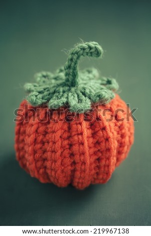 Cute Crocheted Mini Pumpkin, Halloween crochet for home decorating