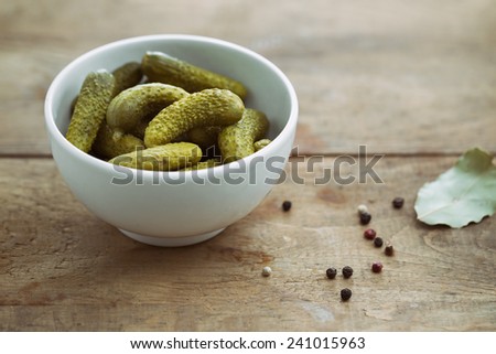 Bowl of Pickled Gherkins