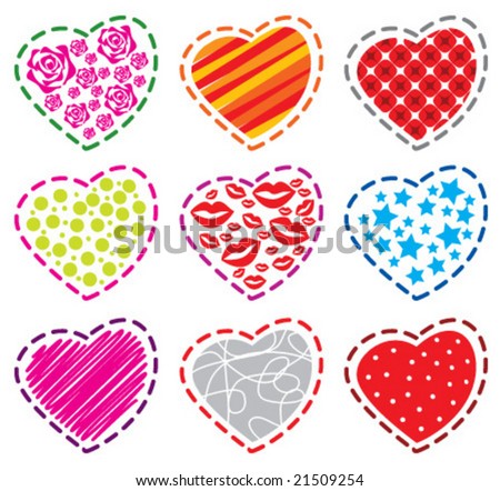 hearts clip art. Hearts clip-art. vector