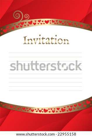 stock vector Blank invitation template vector