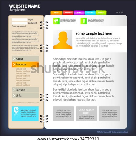 stock vector : Web site design template, vector.