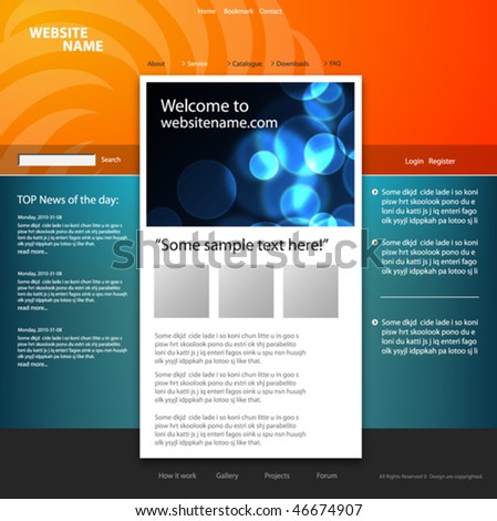 Web site design template vector Web site design template vector