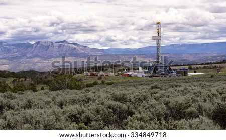 A drill platform near Grand Junction Colorado.