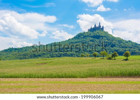 Hohenzollern Castle (Burg Hohenzollern) at the swabian region of Baden-Wurttemberg, Germany