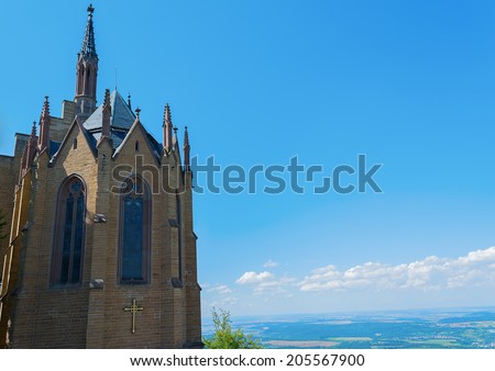 Protestant chapel at Hohenzollern Castle (Burg Hohenzollern) in the swabian region of Baden-Wurttemberg, Germany