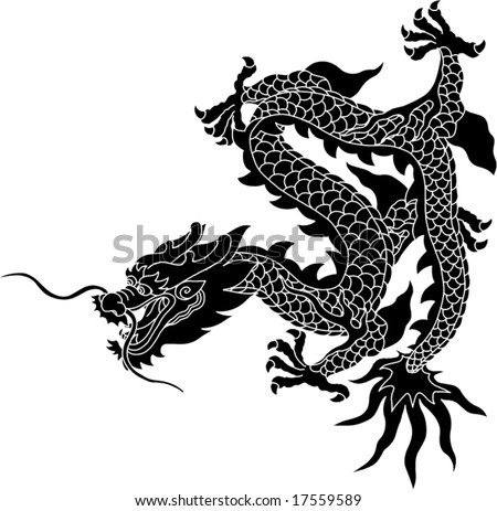 stock vector Vector of Ancient Chinese Dragon Pattern