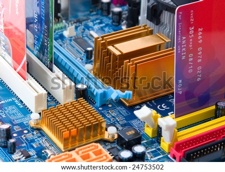 World financial system metaphor: credit cards as computer memory hardware