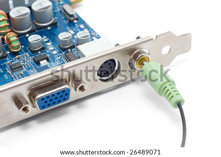 Digital connect: plug connected to graphic accelerator (computer board)