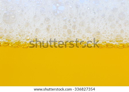 It is Foam and yellow beer for pattern.