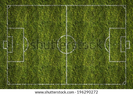 soccer or football filed, top view