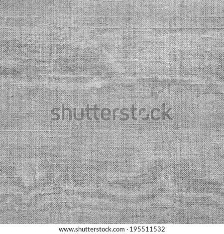 Light gray linen coarse natural woven canvas fabric texture for the background