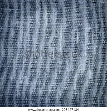 Linen coarse natural woven blue canvas fabric texture for the background