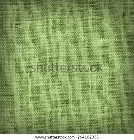 Linen coarse natural woven green canvas fabric texture for the background