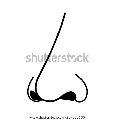 Nose Vector Icon - Black Illustration - 257080630 : Shutterstock