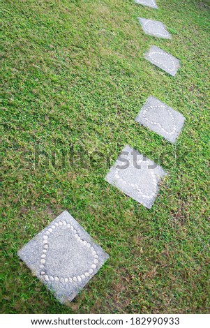 Heart path in the Grass