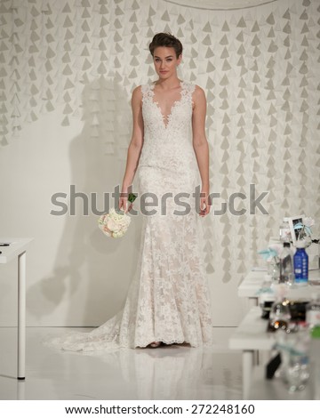 New York, USA - April 19, 2015: Watters Runway at The Knot Couture Show for Bridal Fashion Week