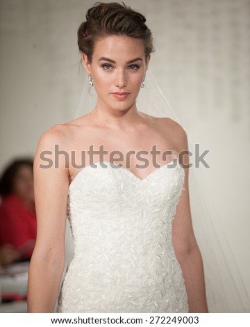 New York, USA - April 19, 2015: Watters Runway at The Knot Couture Show for Bridal Fashion Week for Fall 2015