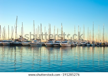 yachts at marina in Majorca