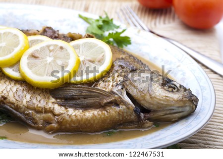 Cooked fish ready for eating - China food style