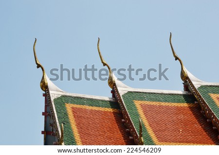 Gable apex on the roof of royal temple
