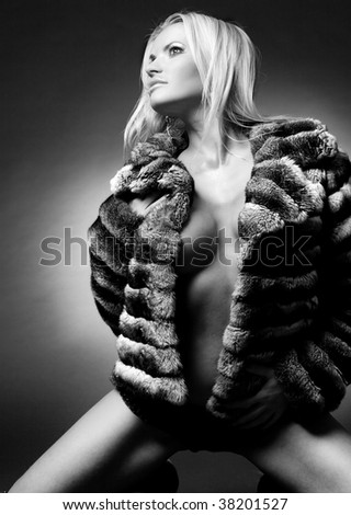 luxury woman. Black and White.
