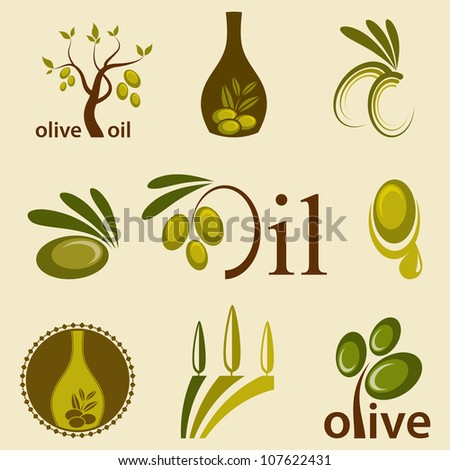 Olive oil icons Olive oil icons