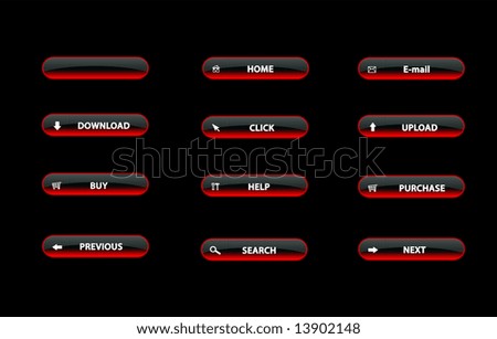 black and neon backgrounds. buttons, lack background