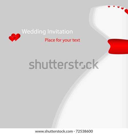 stock photo Picture with white wedding dress