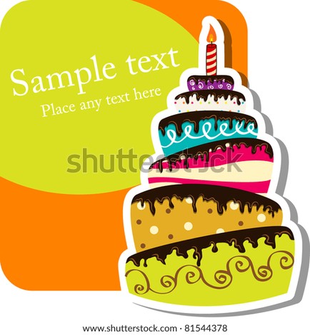 Logo Design Cakes on Vector Picture With Birthday Cake   81544378   Shutterstock