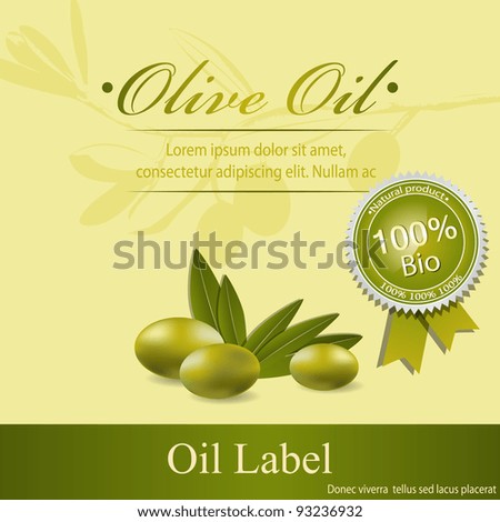 Olive oil label pattern Olive oil label pattern