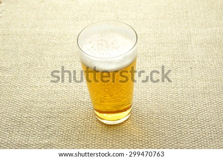 A glass of beer/Taste good!