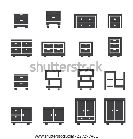 cabinet icon set cabinet icon set