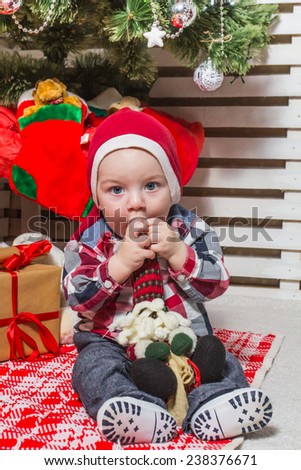 First Christmas little boy, all new and interesting