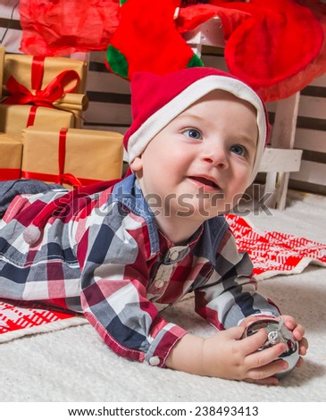 First Christmas little boy, all new and interesting