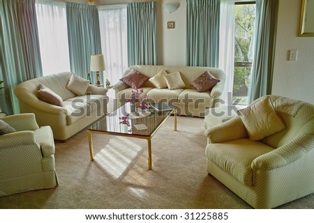 stylish living room with elegant furniture