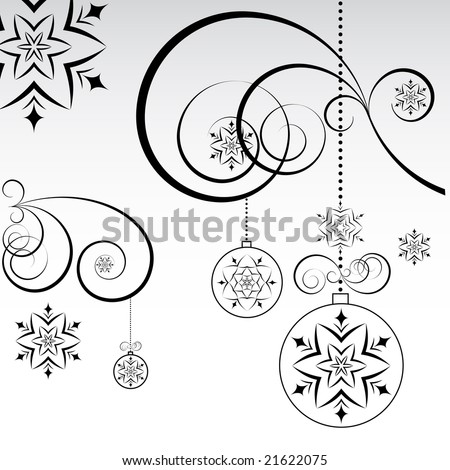 Black And White Christmas Background. Stock Vector Illustration 21622075 : Shutterstock