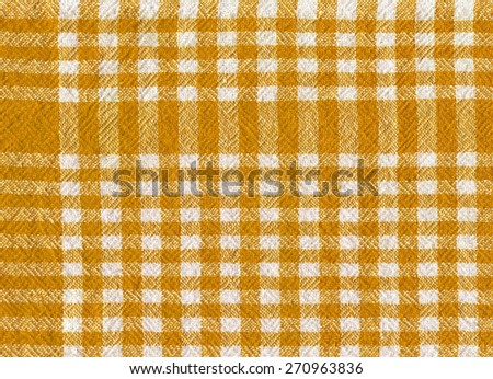 orange checked fabric tablecloth