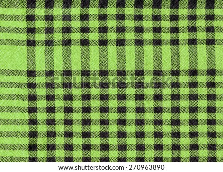 green checked fabric tablecloth