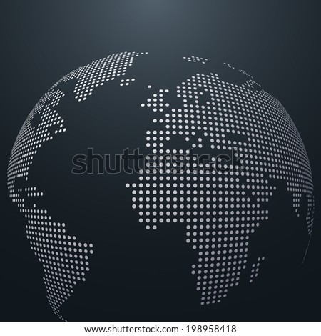Dotted vector globe Dotted vector globe