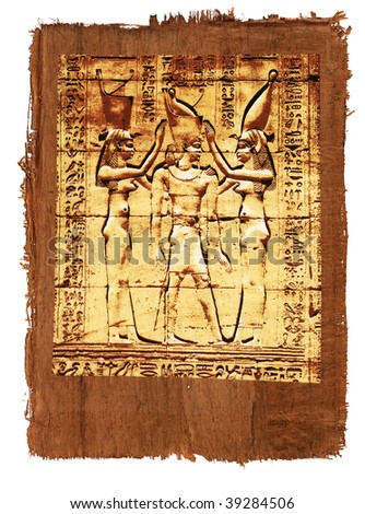 like old papyrus with elements of egyptian ancient history