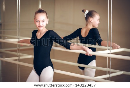 Close up of a happy biracial child dancer
