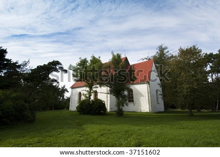 Medieval church on Vormsi island, Estonia, Baltic countries