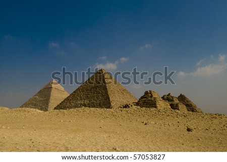 Pyramids in Giza, the only one of the Seven Wonders of the Ancient World