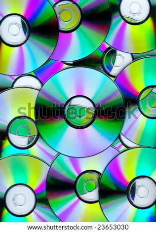 multicolored compact discs