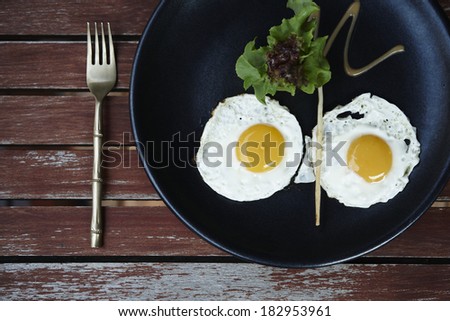 Egg with elegant food styling