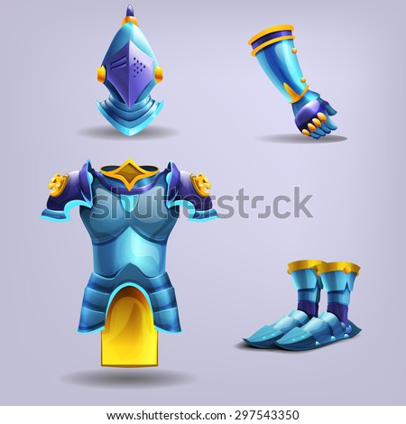 Set Of Knight'S Armor. Vector Illustration. - 297543350 : Shutterstock