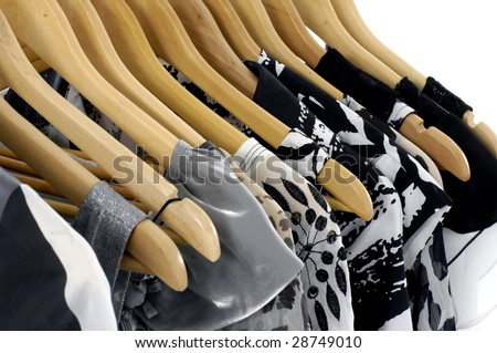 Fashion clothes hangers on a hanger