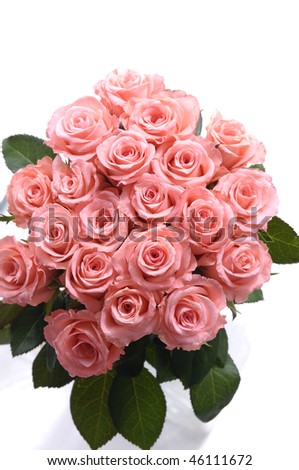 Big Roses Bouquet on white