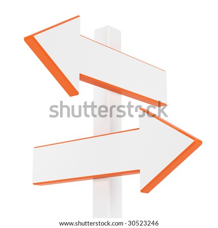 blank signpost clipart. stock photo : Blank signpost