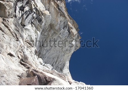 Overhanging cliff